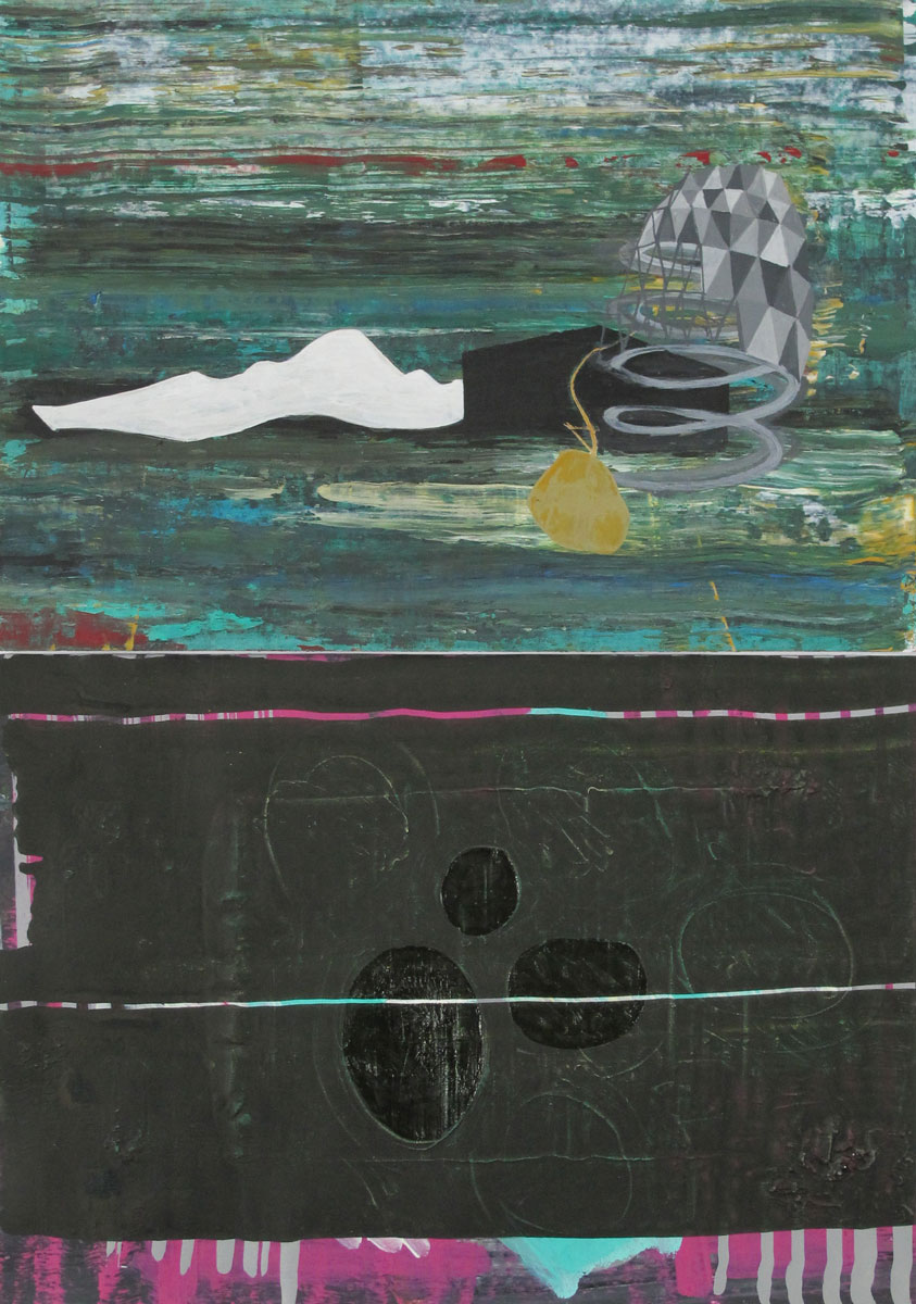 Twins, Acryl auf Papier, 42 x 29,5 cm, 2016