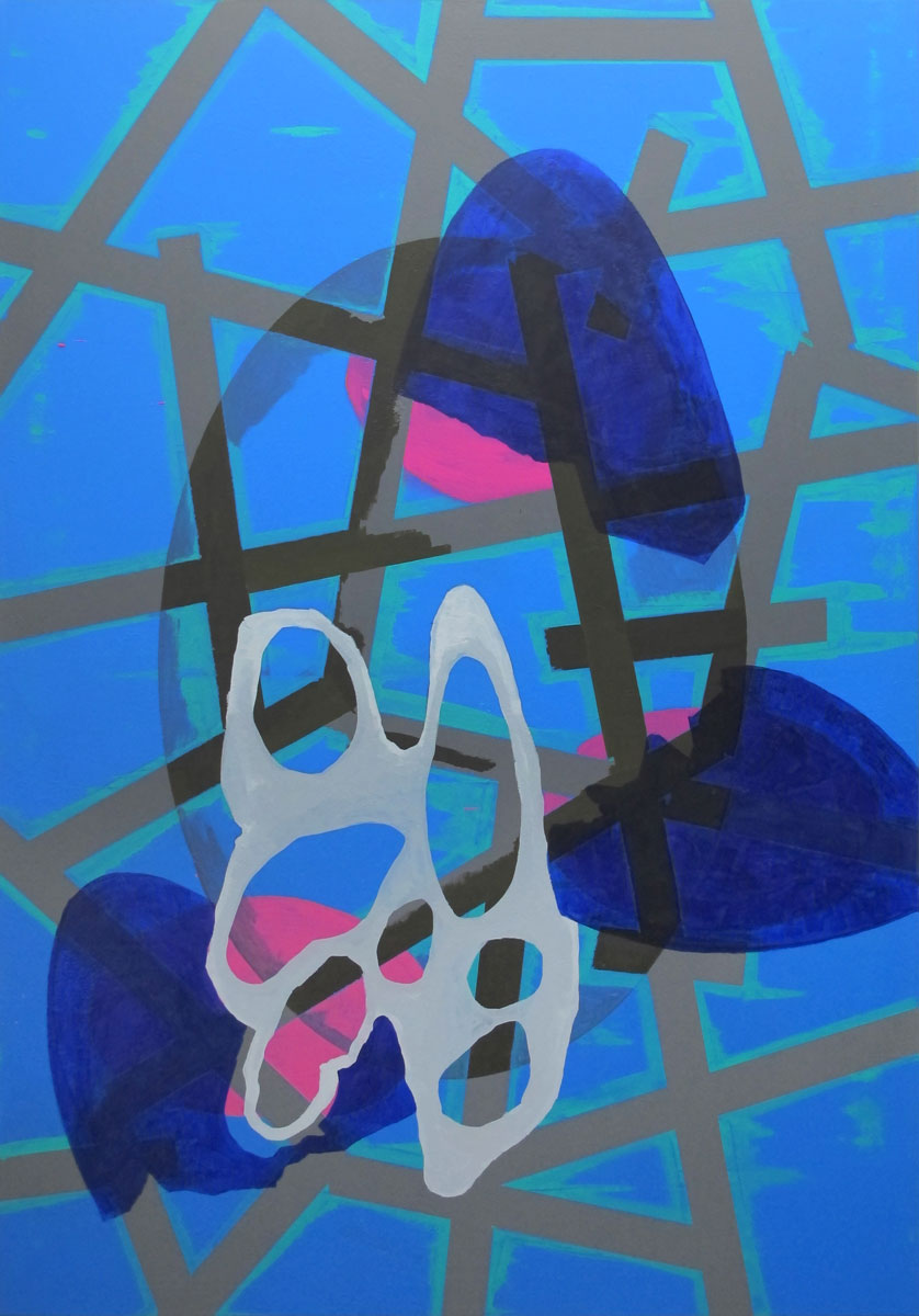 o.T., Acryl und Öl auf Leinwand, 150 x 105 cm, 2013