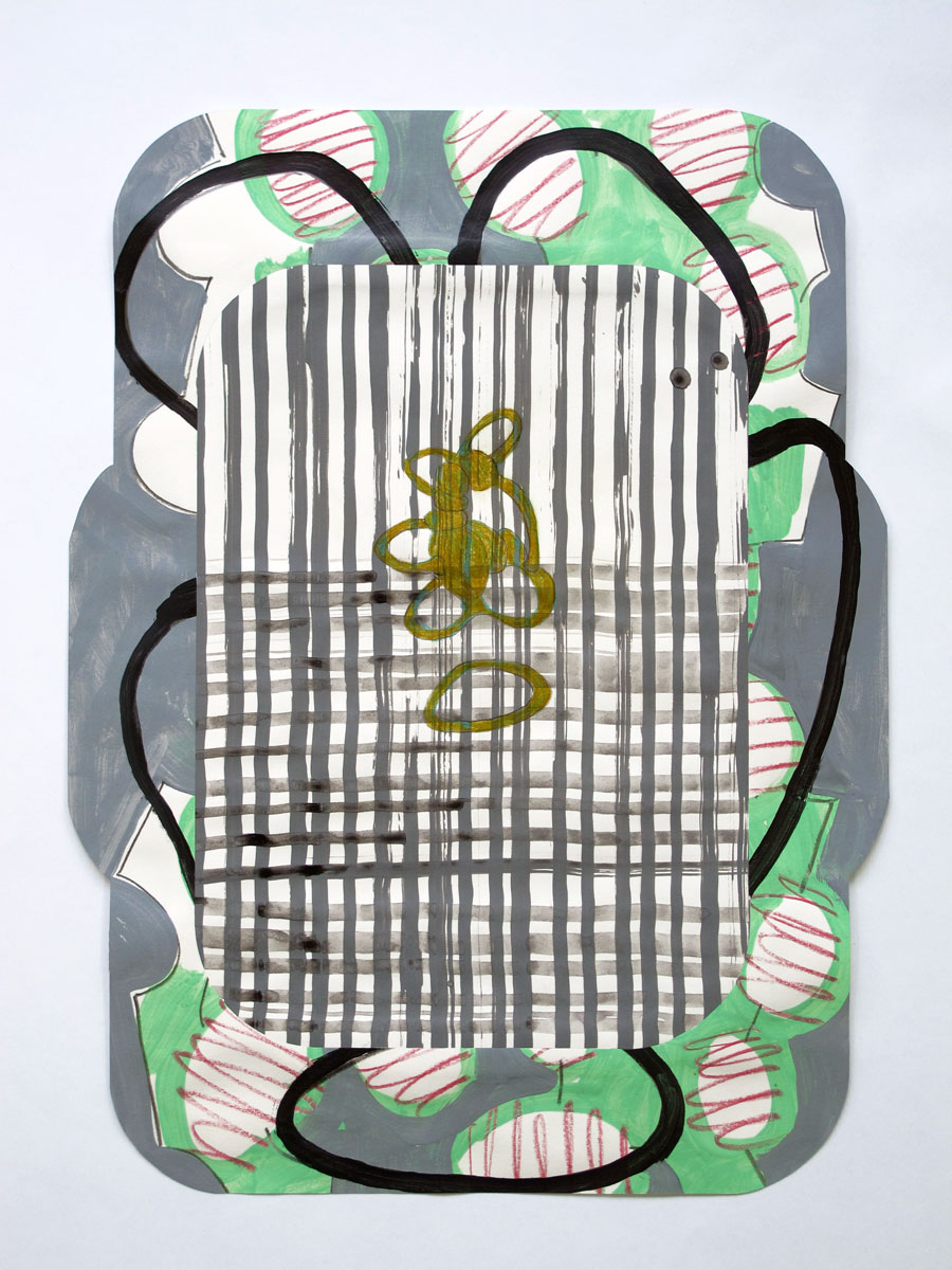 o.T. Mischtechnik auf Papier, 45 x 31 cm, 2019
