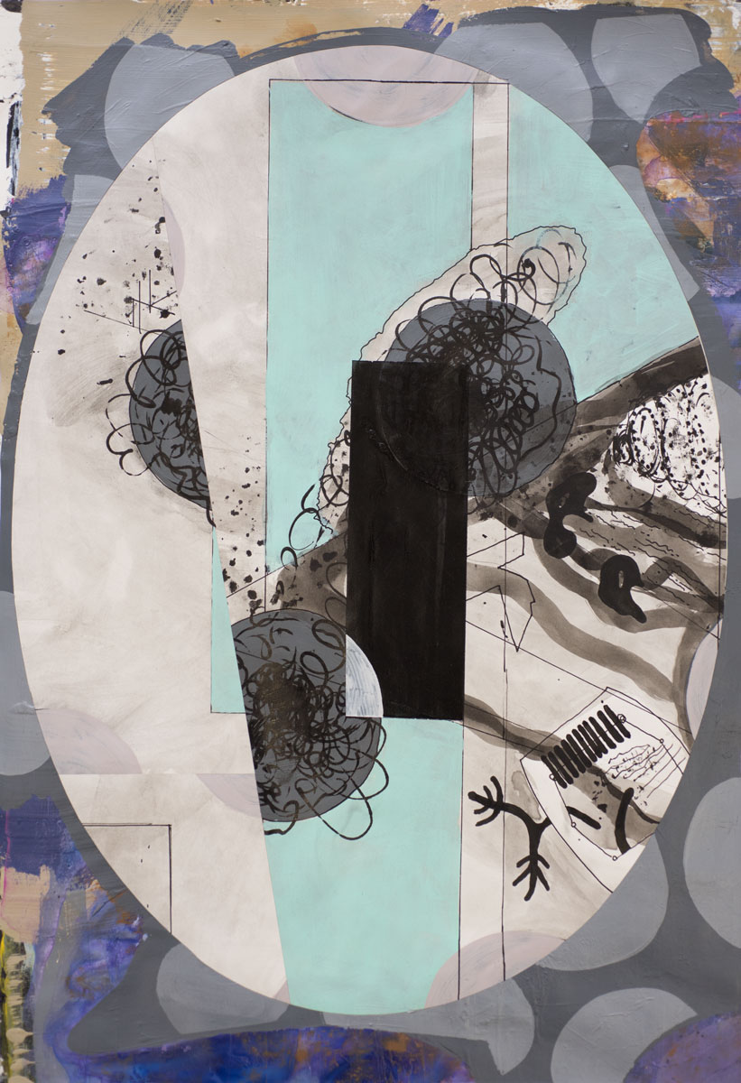 o.T., Mischtechnik auf Papier, 45 x 31 cm, 2018