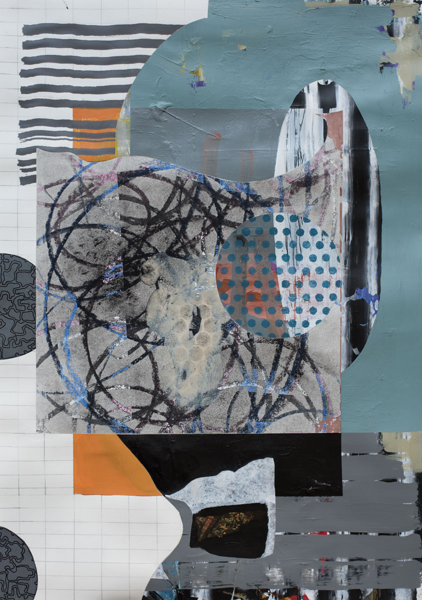 Michael Lukas, o.T., Mischtechnik auf Papier, 41 x 35 cm, VII. 2018