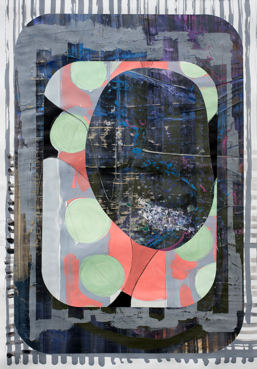 o.T., Mischtechnik auf Papier, 45 x 31 cm, 2018