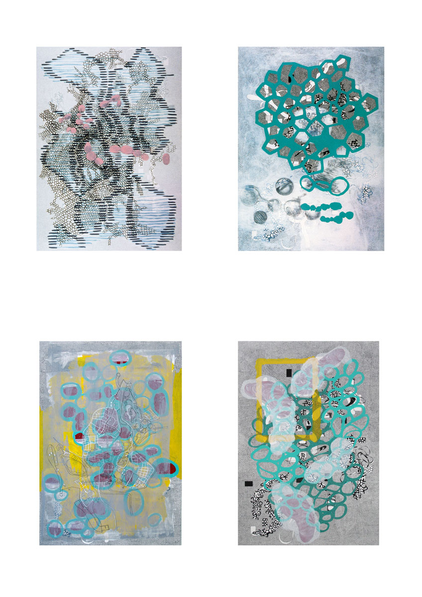 o.T. Mischtechnik auf Papier, 70 x 100 cm, 1999 - 2017