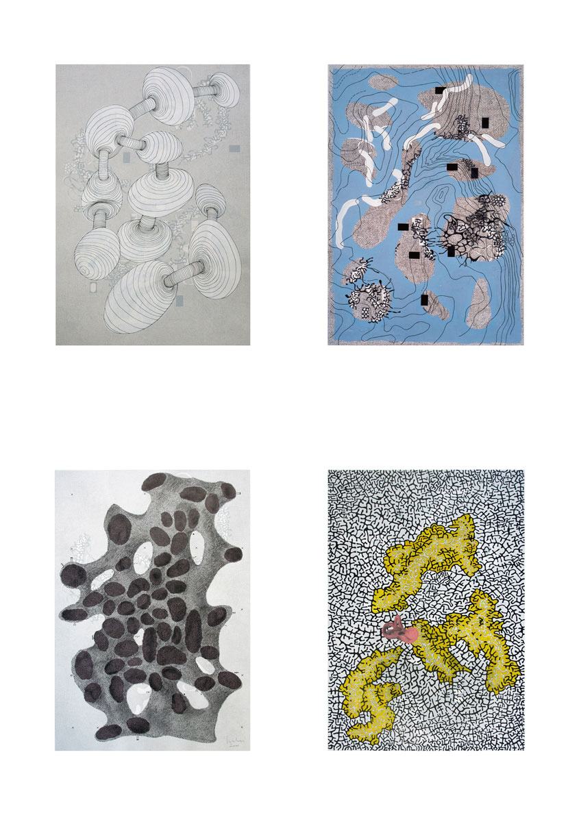 o.T. Mischtechnik auf Papier, 70 x 100 cm, 1999 - 2017